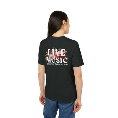 The Music Scene Floral Tee - Back Print